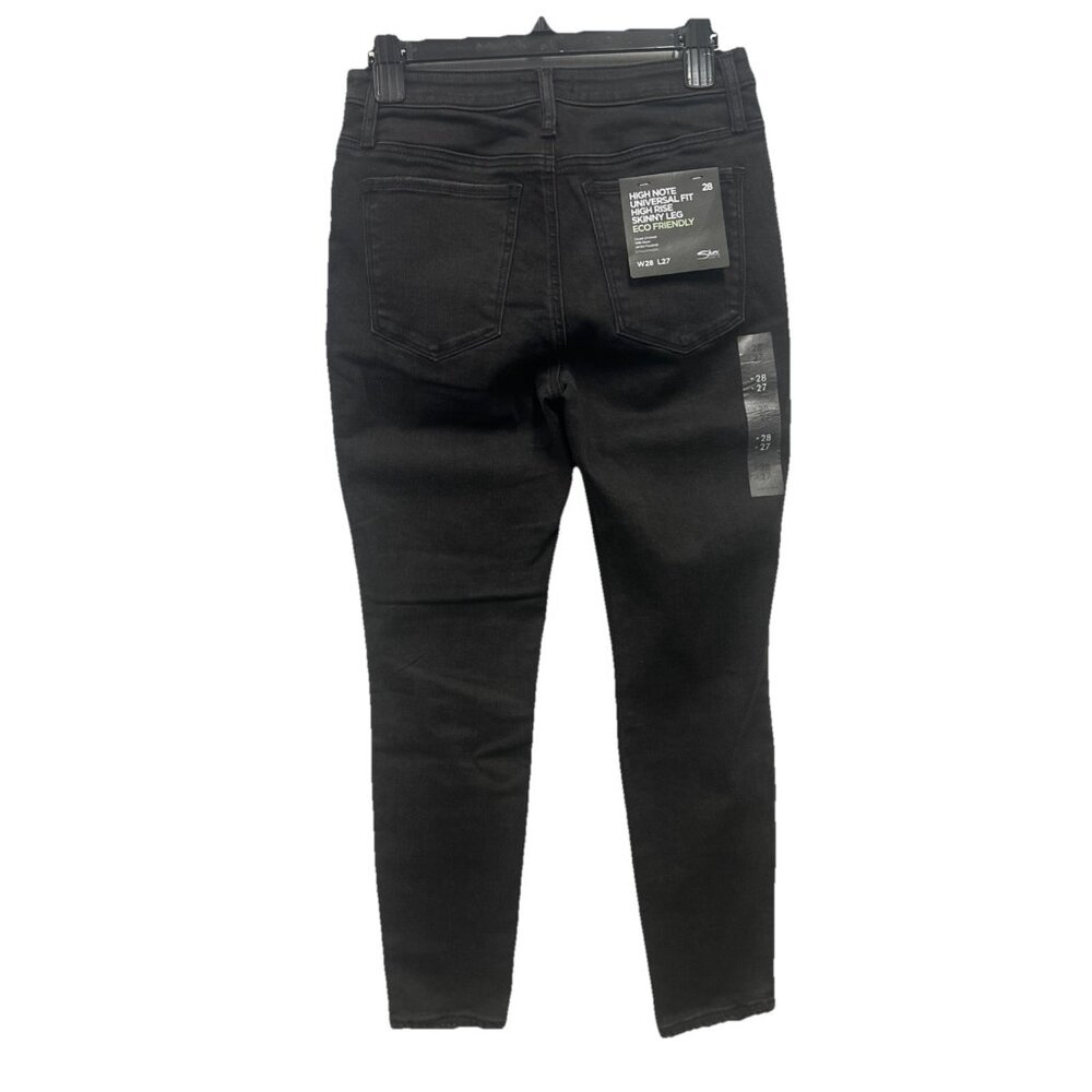 Silver Jeans Co High Note Skinny Jeans Women W28 L27 Black High Rise - Picture 11 of 11